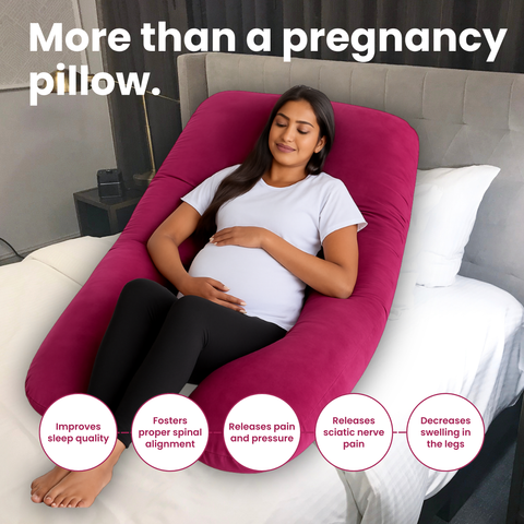 Neodocs U-Shaped Pregnancy Pillow for Pregnant Women | Full Body Maternity Pillow for Comfortable Sleeping & Back Support
