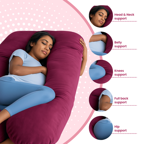 Neodocs U-Shaped Pregnancy Pillow for Pregnant Women Full Body Mater