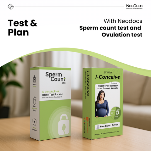Neodocs Sperm Count test kit + Ovulation test kit Combo