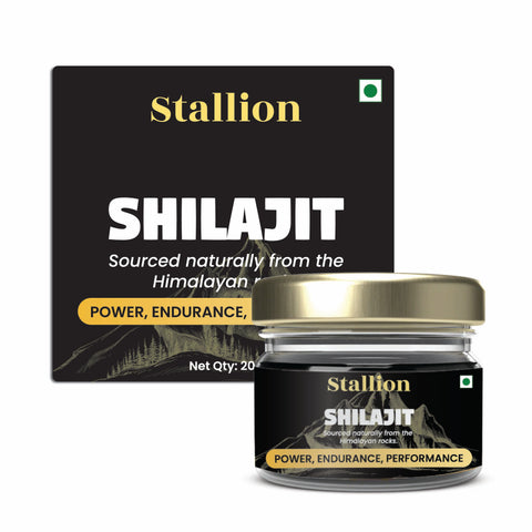 Stallion Original Himalayan Shilajit Resin 20g | 250mg/Serving | For Energy, Endurance & Vitality | 100% Ayurvedic