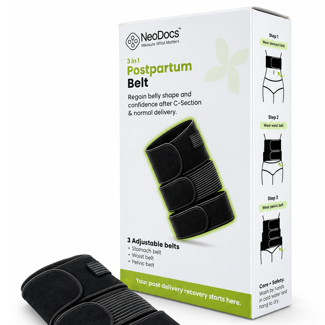 Neodocs 3-in-1 Postpartum Belt for New Mothers| Belly, Waist & Pelvic Support for Faster Recovery