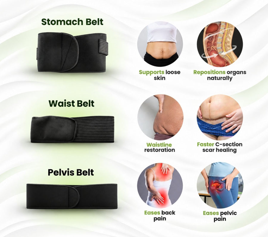 Neodocs 3-in-1 Postpartum Belt for New Mothers| Belly, Waist & Pelvic Support for Faster Recovery