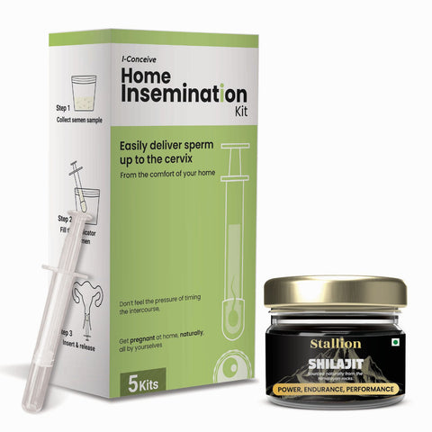 Neodocs I-Conceive Home Insemination IVI/IUI kit & Stallion Original Himalayan Shilajit Resin
